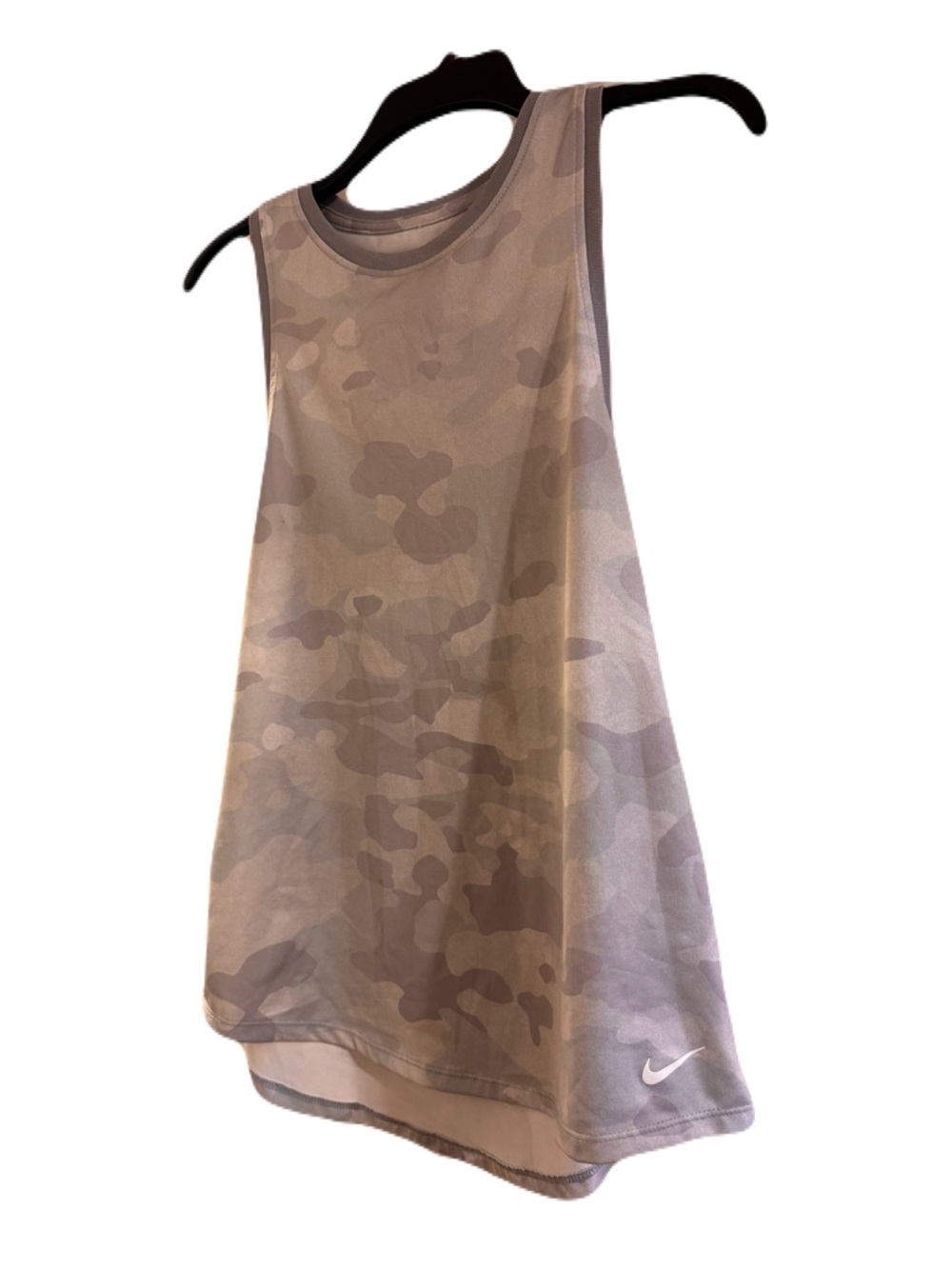 Nike Women's grey Camo Tank Top - Taupe